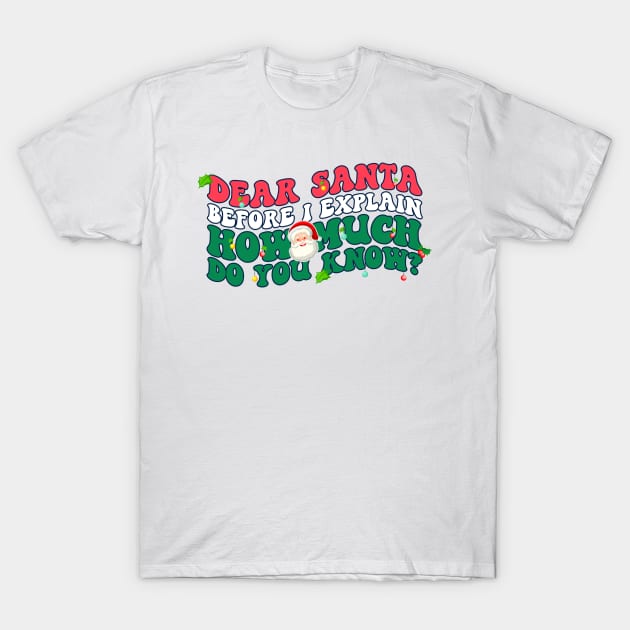 Dear Santa I Can Explain Funny Christmas Pajama Adults Kids T-Shirt by _So who go sayit_